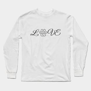 Dog paw love Long Sleeve T-Shirt